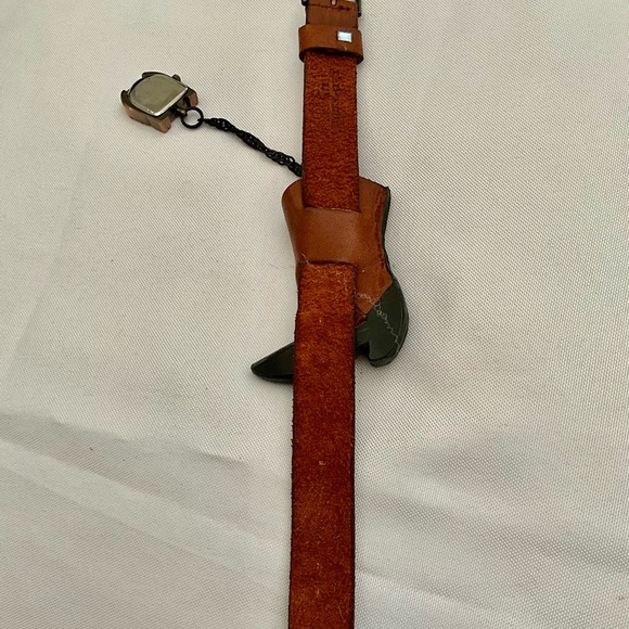 Ladies Watch - Embossed Brown Leather Boot w/ Hidden Watch Vintage - Never Used